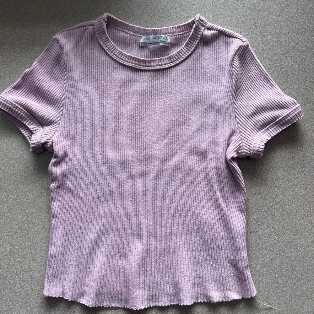 Urban Outfitters ribbed purple fitted top